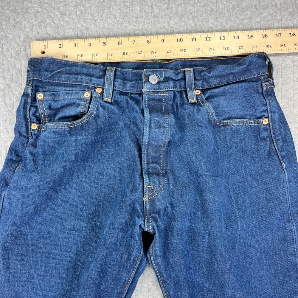 Levi's 501 Original Fit Jeans Men 34x30 fits 31x28 Blue Straight Leg Button Fly